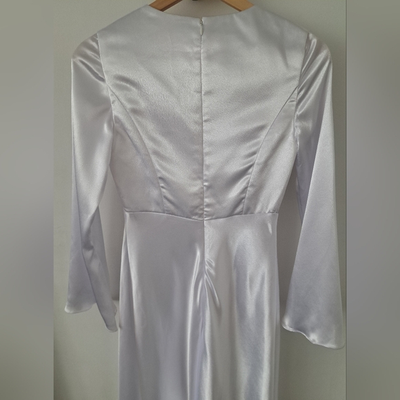 Aw Bridal Genevra Dress in White Crystal Satin - Picture 5 of 16